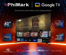 Load image into Gallery viewer, PHIMARK PM43PH 43″ FHD ANDROID TV
