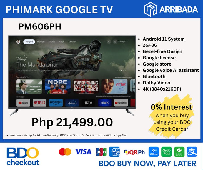 PHIMARK PM606PH02 50″ 4K UHD Android TV